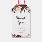 Waterverf geïllustreerde herfst bruiloft dank u cadeaulabel (Voorkant)