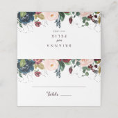 Waterverf geïllustreerde herfst bruiloft plaats ka plaatskaartje (Buitenkant ongevouwen)