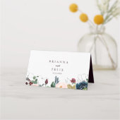 Waterverf geïllustreerde herfst bruiloft plaats ka plaatskaartje (Achterkant)