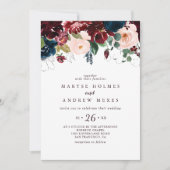 Waterverf geïllustreerde Herfst Floral Casual Wedd Kaart (Voorkant)