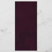 Waterverf geïllustreerde Herfst Floral Dinner Menu (Achterkant)