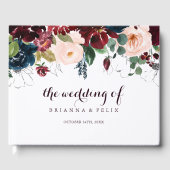 Waterverf geïllustreerde Herfst Floral Wedding Gastenboek (Voorkant)