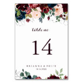 Waterverf geïllustreerde Herfst Floral Wedding Kaart (Voorkant)