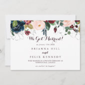 Waterverf Geïllustreerde Herfst Kalligrafie Elopem Aankondiging (Voorkant)