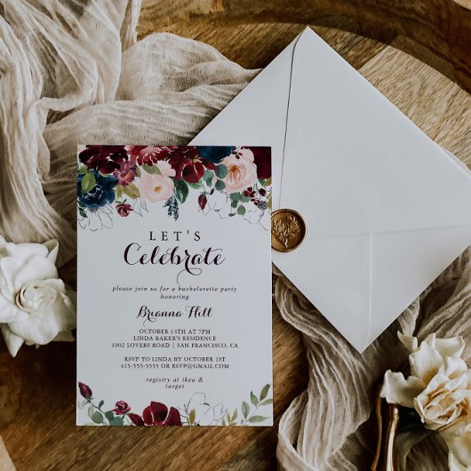 Waterverf Geïllustreerde Herfst Laten we feest vie Kaart