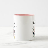 Waterverf Geïllustreerde Herfst Mevrouw Pas getrou Tweekleurige Koffiemok (Center)