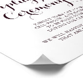 Waterverf geïllustreerde Herfst Unplugged Ceremony Poster (Hoek)