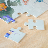 Waterverf geïllustreerde kaart van Canada Art Legpuzzel (Zijkant)