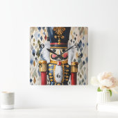 Waterverf geïllustreerde kerst notenkraker vierkante klok (Huis)