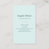 Waterverf geïllustreerde schoonmaakdiensten voor s visitekaartje (Achterkant)