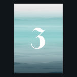 Waterverf Geïnspireerd Blauwgroen ombre Wedding Kaart<br><div class="desc">Een trouwlijstnummer met een blauwgroen waterverf geïnspireerde achtergrond.</div>