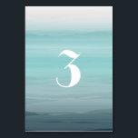 Waterverf Geïnspireerd Blauwgroen ombre Wedding Kaart<br><div class="desc">Een trouwlijstnummer met een blauwgroen waterverf geïnspireerde achtergrond.</div>