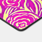 Waterverf Geïnspireerd Hot Pink Rozen Pattern Bureaumat (Hoek)