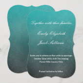 Waterverf geïnspireerd huwelijk - Blauwgroen Save The Date (Voorkant / Achterkant)