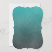 Waterverf geïnspireerd huwelijk - Blauwgroen Save The Date (Achterkant)