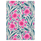 Waterverf geïnspireerd roze + blauwe botanische fl klembord (Achterkant)