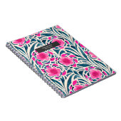 Waterverf geïnspireerd roze + blauwe botanische fl notitieboek (Rechterzijde)