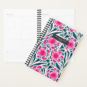 Waterverf geïnspireerd roze + blauwe botanische fl planner (Display)