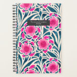 Waterverf geïnspireerd roze   blauwe botanische fl planner<br><div class="desc">Waterverf geïnspireerd blauw en roze bloempatroon</div>