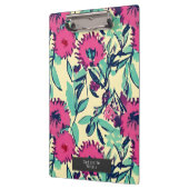 Waterverf geïnspireerd roze + groene botanische fl klembord (Links)