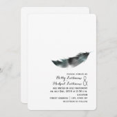 Waterverf geïnspireerd vetorecht - zwart kaart (Voorkant / Achterkant)