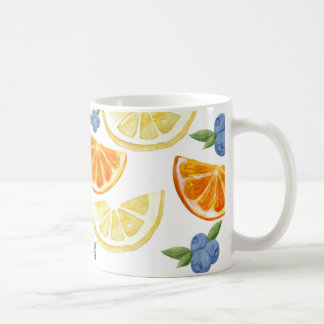 Waterverf geïnspireerde fruit mok