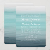 Waterverf geïnspireerde ombre Wedding - Blauwgroen Kaart (Voorkant / Achterkant)