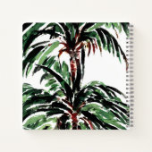 Waterverf geïnspireerde palmbomen notitieboek (Achterkant)