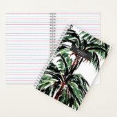 Waterverf geïnspireerde palmbomen notitieboek (Binnen)