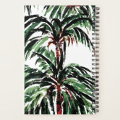 Waterverf geïnspireerde palmbomen planner (Achterkant)