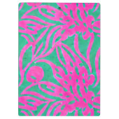 Waterverf geïnspireerde roze Aqua Damask Floral Klembord (Achterkant)
