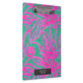 Waterverf geïnspireerde roze Aqua Damask Floral Klembord (Rechts)