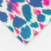 Waterverf geïnspireerde roze en blauwe boho dot fleece deken (Hoek)