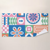 Waterverf geïsoleerde illustratie van groene kiwi  badhanddoek (Badhanddoek)