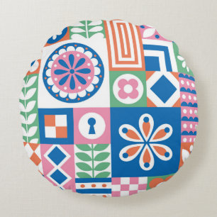 Waterverf geïsoleerde illustratie van groene kiwi  rond kussen