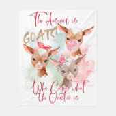 Waterverf Geiten - Het antwoord is geiten Fleece Deken (Voorkant)