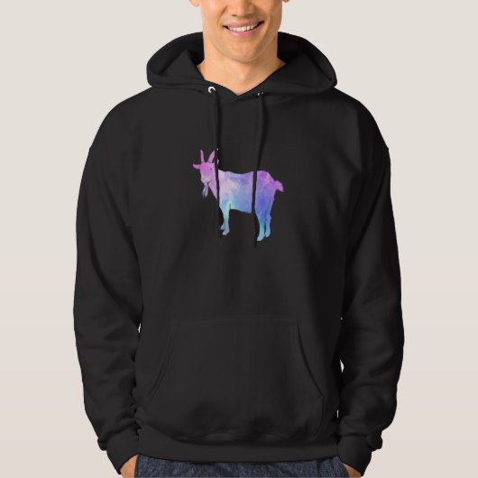 Waterverf geitenhouderij hoodie (Voorkant)