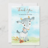 Waterverf Geitte Boerderij Bedankkaart (Voorkant)