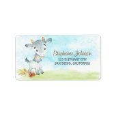 Waterverf Geitte Boerderij Etiket (Voorkant)