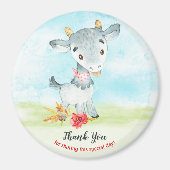 Waterverf Geitte Boerderij Hartelijk dank Magneet (Voorkant)