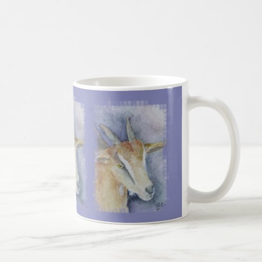 Waterverf Geitten/Kind Koffiemok (Rechts)