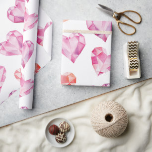 Waterverf - Gejuwelde Valentijnsdag van het Kunstp Cadeaupapier