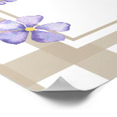 Waterverf Gekke Gans Baby shower Poster (Hoek)