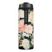 Waterverf, gekleurd, Floral Bouquet Thermosbeker (Voorkant)