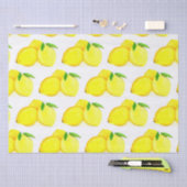 Waterverf gekleurd lemmetje geel fruitpatroon tissuepapier (Craft)