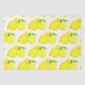 Waterverf gekleurd lemmetje geel fruitpatroon tissuepapier (Voorkant)