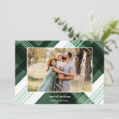 Waterverf gekleurd met groene kerstfoto feestdagenkaart (Staand voorkant)