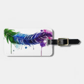 Waterverf gekleurde doezelaar bagagelabel (Voorkant horizontaal)