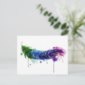 Waterverf gekleurde doezelaar briefkaart (Staand voorkant)