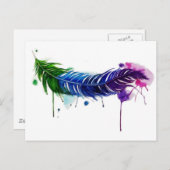 Waterverf gekleurde doezelaar briefkaart (Voorkant / Achterkant)